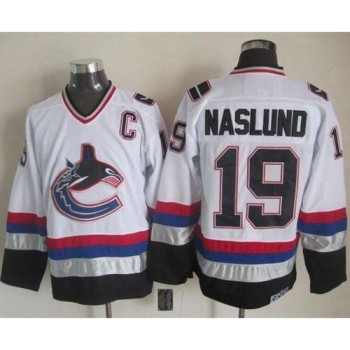 Canucks #19 Markus Naslund White/Black CCM Throwback Stitched NHL Jersey Canucks #19 Markus Naslund White/Black CCM Throwback Stitched NHL Jersey