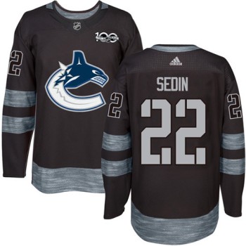 Canucks #22 Daniel Sedin Black 1917-2017 100th Anniversary Stitched NHL Jersey Canucks #22 Daniel Sedin Black 1917-2017 100th Anniversary Stitched NHL Jersey