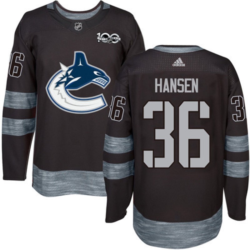 Canucks #36 Jannik Hansen Black 1917-2017 100th Anniversary Stitched NHL Jersey Canucks #36 Jannik Hansen Black 1917-2017 100th Anniversary Stitched NHL Jersey