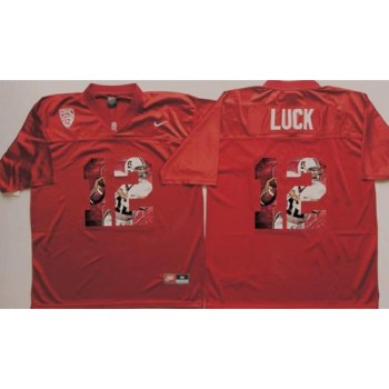 Cardinal #12 Andrew Luck Red Player Fashion Stitched NCAA Jersey
