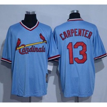 Cardinals #13 Matt Carpenter Blue Cooperstown Throwback Stitched MLB Jersey Cardinals #13 Matt Carpenter Blue Cooperstown Throwback Stitched MLB Jersey