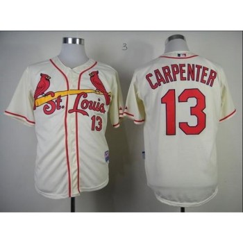 Cardinals #13 Matt Carpenter Cream Cool Base Stitched MLB Jersey Cardinals #13 Matt Carpenter Cream Cool Base Stitched MLB Jersey