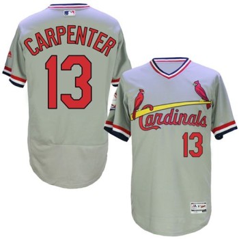 Cardinals #13 Matt Carpenter Grey Flexbase Authentic Collection Cooperstown Stitched MLB Jersey Cardinals #13 Matt Carpenter Grey Flexbase Authentic Collection Cooperstown Stitched MLB Jersey