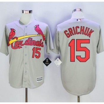 Cardinals #15 Randal Grichuk Grey New Cool Base Stitched MLB Jersey Cardinals #15 Randal Grichuk Grey New Cool Base Stitched MLB Jersey