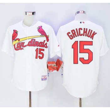 Cardinals #15 Randal Grichuk White Cool Base Stitched MLB Jersey Cardinals #15 Randal Grichuk White Cool Base Stitched MLB Jersey