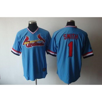Cardinals #1 Ozzie Smith Blue Cooperstown Throwback Stitched MLB Jersey Cardinals #1 Ozzie Smith Blue Cooperstown Throwback Stitched MLB Jersey