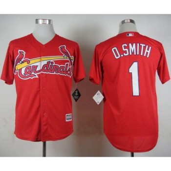 Cardinals #1 Ozzie Smith Red Cool Base Stitched MLB Jersey Cardinals #1 Ozzie Smith Red Cool Base Stitched MLB Jersey
