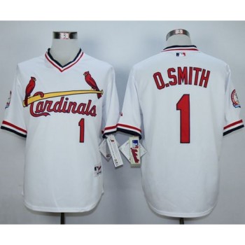 Cardinals #1 Ozzie Smith White 1982 Turn Back The Clock Stitched MLB Jersey Cardinals #1 Ozzie Smith White 1982 Turn Back The Clock Stitched MLB Jersey