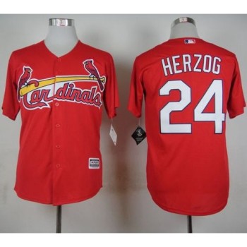 Cardinals #24 Whitey Herzog Red Cool Base Stitched MLB Jersey Cardinals #24 Whitey Herzog Red Cool Base Stitched MLB Jersey