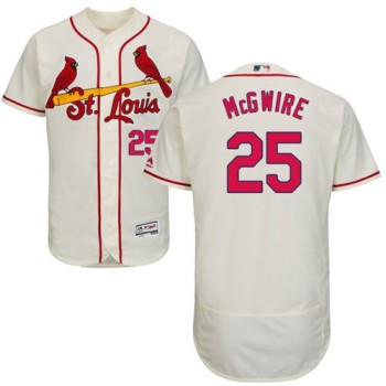 Cardinals #25 Mark McGwire Cream Flexbase Authentic Collection Stitched MLB Jersey Cardinals #25 Mark McGwire Cream Flexbase Authentic Collection Stitched MLB Jersey