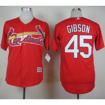 Cardinals #45 Bob Gibson Red Cool Base Stitched MLB Jersey Cardinals #45 Bob Gibson Red Cool Base Stitched MLB Jersey