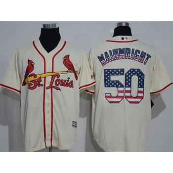 Cardinals #50 Adam Wainwright Cream USA Flag Fashion Stitched MLB Jersey Cardinals #50 Adam Wainwright Cream USA Flag Fashion Stitched MLB Jersey