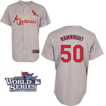 Cardinals #50 Adam Wainwright Grey Cool Base 2013 World Series Patch Stitched MLB Jersey Cardinals #50 Adam Wainwright Grey Cool Base 2013 World Series Patch Stitched MLB Jersey
