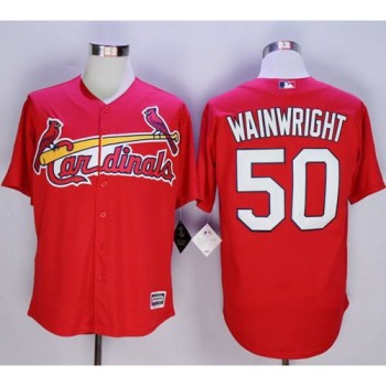 Cardinals #50 Adam Wainwright New Red Cool Base Stitched MLB Jersey Cardinals #50 Adam Wainwright New Red Cool Base Stitched MLB Jersey