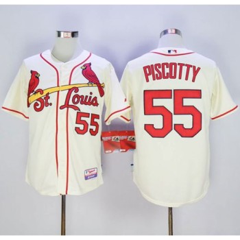 Cardinals #55 Stephen Piscotty Cream Cool Base Stitched MLB Jersey Cardinals #55 Stephen Piscotty Cream Cool Base Stitched MLB Jersey