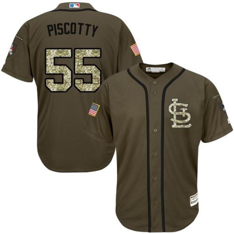Cardinals #55 Stephen Piscotty Green Salute to Service Stitched Youth MLB Jersey Cardinals #55 Stephen Piscotty Green Salute to Service Stitched Youth MLB Jersey