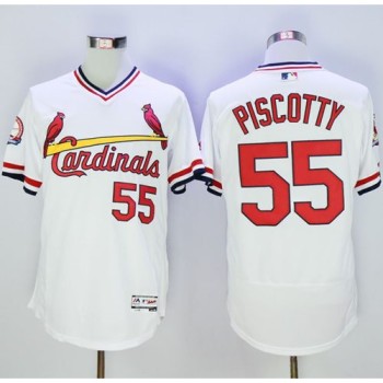 Cardinals #55 Stephen Piscotty White Flexbase Authentic Collection Cooperstown Stitched MLB Jersey Cardinals #55 Stephen Piscotty White Flexbase Authentic Collection Cooperstown Stitched MLB Jersey