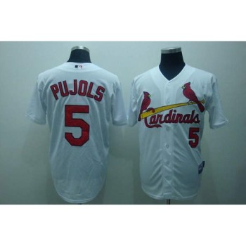 Cardinals #5 Albert Pujols Stitched White MLB Jersey Cardinals #5 Albert Pujols Stitched White MLB Jersey