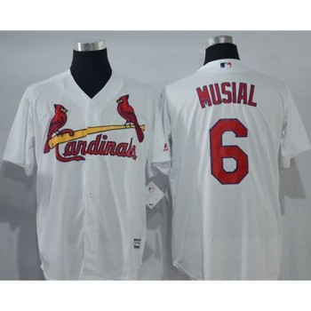 Cardinals #6 Stan Musial White New Cool Base Stitched MLB Jersey Cardinals #6 Stan Musial White New Cool Base Stitched MLB Jersey