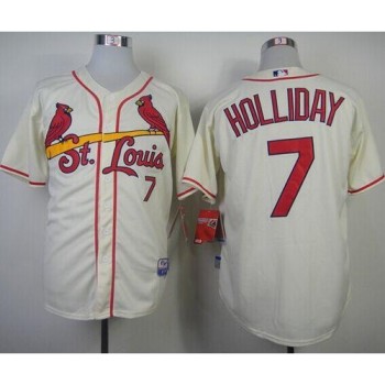 Cardinals #7 Matt Holliday Cream Cool Base Stitched MLB Jersey Cardinals #7 Matt Holliday Cream Cool Base Stitched MLB Jersey