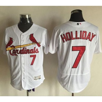 Cardinals #7 Matt Holliday White Flexbase Authentic Collection Stitched MLB Jersey Cardinals #7 Matt Holliday White Flexbase Authentic Collection Stitched MLB Jersey