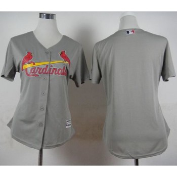 Cardinals Blank Grey Road Women's Stitched MLB Jersey Cardinals Blank Grey Road Women's Stitched MLB Jersey