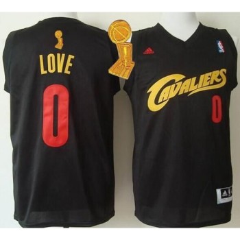 Cavaliers #0 Kevin Love Black(Red No.) Fashion The Champions Patch Stitched NBA Jersey Cavaliers #0 Kevin Love Black(Red No.) Fashion The Champions Patch Stitched NBA Jersey