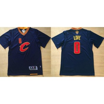 Cavaliers #0 Kevin Love Navy Blue Short Sleeve  Cavaliers #0 Kevin Love Navy Blue Short Sleeve