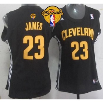 Cavaliers #23 LeBron James Black The Finals Patch Women's Fashion Stitched NBA Jersey Cavaliers #23 LeBron James Black The Finals Patch Women's Fashion Stitched NBA Jersey