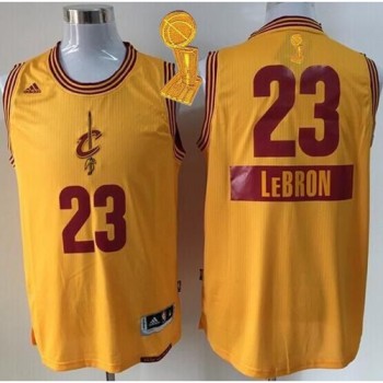 Cavaliers #23 LeBron James Gold 2014-15 Christmas Day The Champions Patch Stitched Youth NBA Jersey Cavaliers #23 LeBron James Gold 2014-15 Christmas Day The Champions Patch Stitched Youth NBA Jersey
