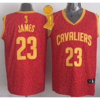 Cavaliers #23 LeBron James Red Crazy Light The Champions Patch Stitched NBA Jersey Cavaliers #23 LeBron James Red Crazy Light The Champions Patch Stitched NBA Jersey