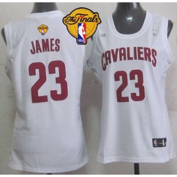 Cavaliers #23 LeBron James White The Finals Patch Women's Fashion Stitched NBA Jersey Cavaliers #23 LeBron James White The Finals Patch Women's Fashion Stitched NBA Jersey