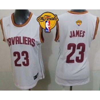 Cavaliers #23 LeBron James White The Finals Patch Women's Home Stitched NBA Jersey Cavaliers #23 LeBron James White The Finals Patch Women's Home Stitched NBA Jersey