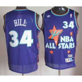 Cavaliers #34 Tyrone Hill Purple 1995 All Star Throwback Stitched NBA Jersey Cavaliers #34 Tyrone Hill Purple 1995 All Star Throwback Stitched NBA Jersey
