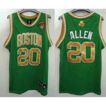 Celtics #20 Ray Allen Stitched Green Gold Number Final Patch NBA Jersey Celtics #20 Ray Allen Stitched Green Gold Number Final Patch NBA Jersey