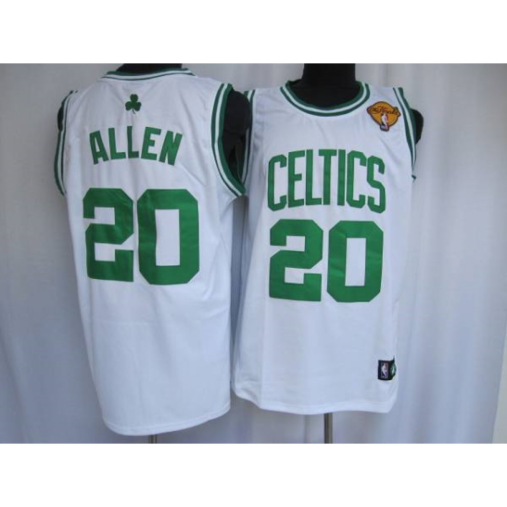 Celtics #20 Ray Allen Stitched White Final Patch NBA Jersey