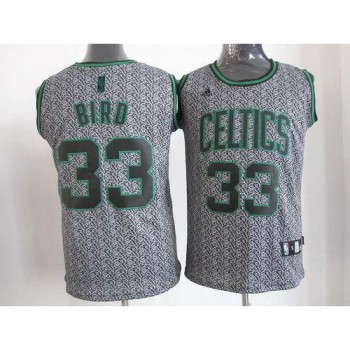 Celtics #33 Larry Bird Grey Static Fashion Embroidered NBA Jersey Celtics #33 Larry Bird Grey Static Fashion Embroidered NBA Jersey