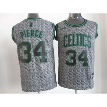 Celtics #34 Paul Pierce Grey Static Fashion Embroidered NBA Jersey Celtics #34 Paul Pierce Grey Static Fashion Embroidered NBA Jersey