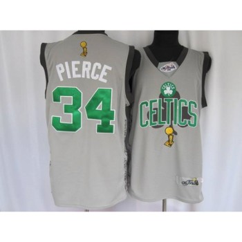 Celtics #34 Paul Pierce Stitched Grey 2010 Finals Commemorative NBA Jersey Celtics #34 Paul Pierce Stitched Grey 2010 Finals Commemorative NBA Jersey