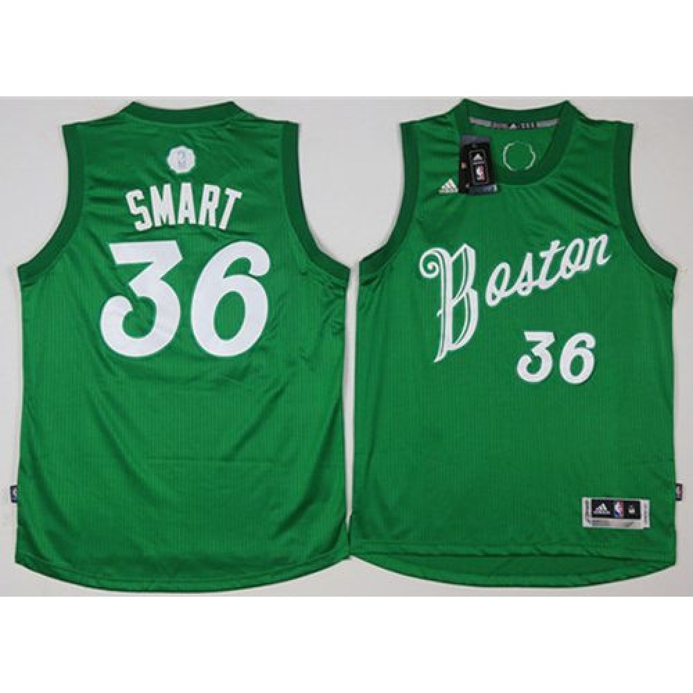 Celtics #36 Marcus Smart Green 2016-2017 Christmas Day Stitched NBA Jersey