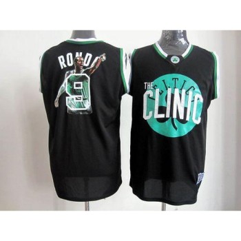 Celtics #9 Rajon Rondo Black Notorious Embroidered NBA Jersey Celtics #9 Rajon Rondo Black Notorious Embroidered NBA Jersey