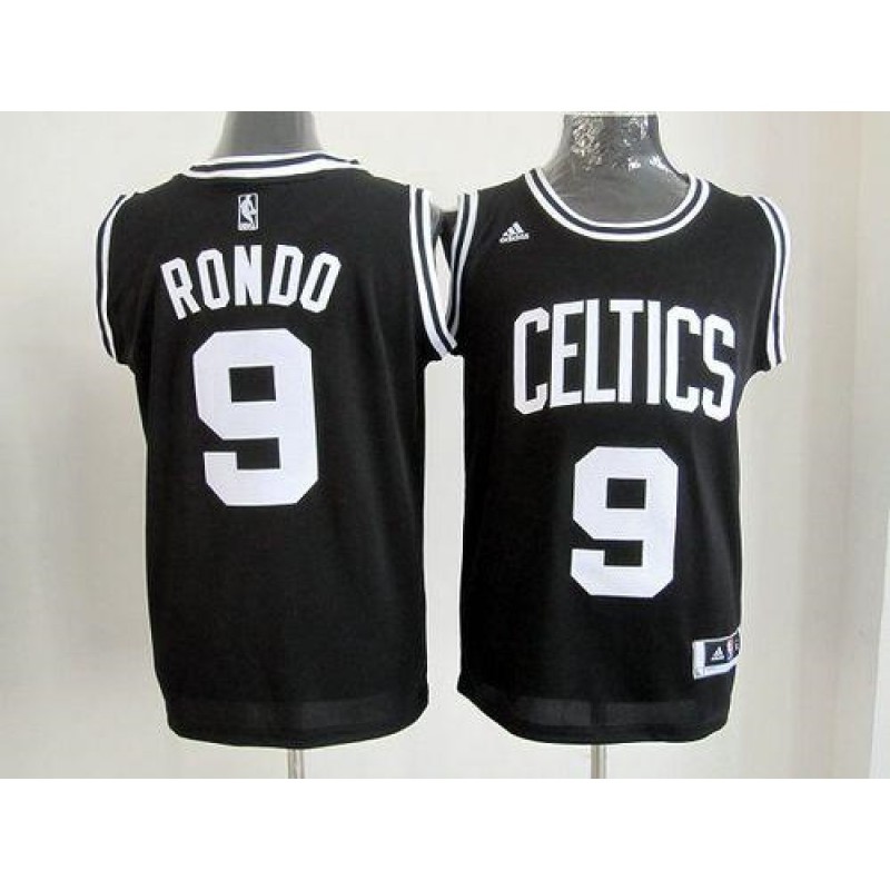 Celtics #9 Rajon Rondo Black/White Number Stitched NBA Jersey Celtics #9 Rajon Rondo Black/White Number Stitched NBA Jersey