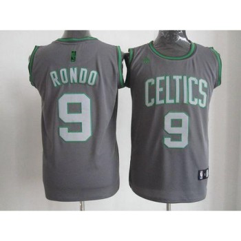 Celtics #9 Rajon Rondo Grey Graystone Fashion Embroidered NBA Jersey Celtics #9 Rajon Rondo Grey Graystone Fashion Embroidered NBA Jersey