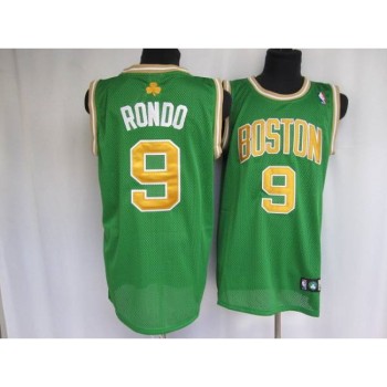 Celtics #9 Rajon Rondo Stitched Green Gold number NBA Jersey Celtics #9 Rajon Rondo Stitched Green Gold number NBA Jersey