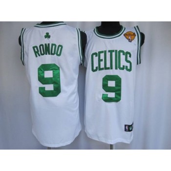 Celtics #9 Rajon Rondo Stitched White Final Patch NBA Jersey Celtics #9 Rajon Rondo Stitched White Final Patch NBA Jersey