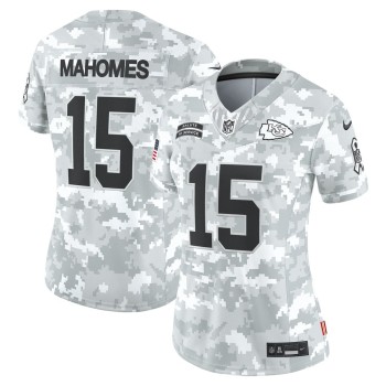 Women's Kansas City Chiefs #15 Patrick Mahomes Arctic Camo 2024 Salute to Service Limited Jersey Women's Kansas City Chiefs #15 Patrick Mahomes Arctic Camo 2024 Salute to Service Limited Jersey