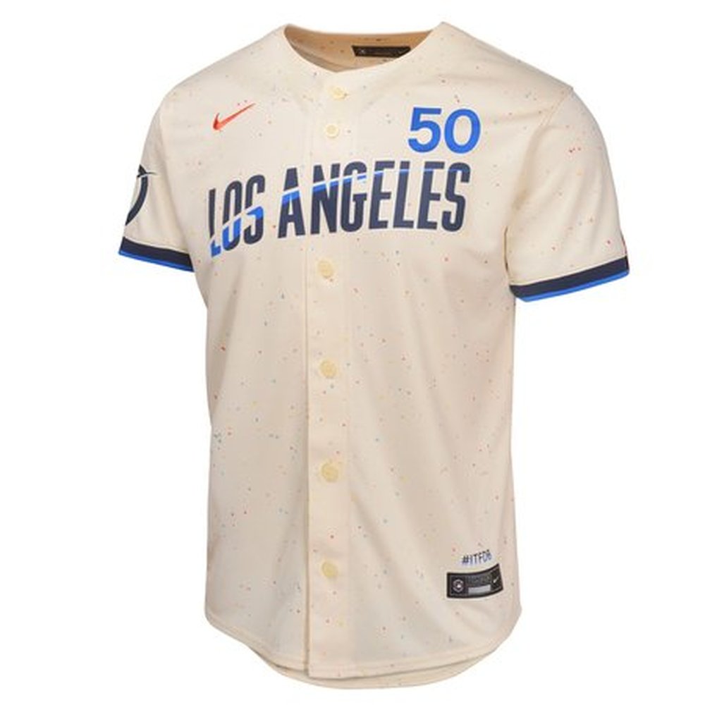 Youth Los Angeles Dodgers #50 Mookie Betts Cream 2024 City Connect Limited Player Jersey