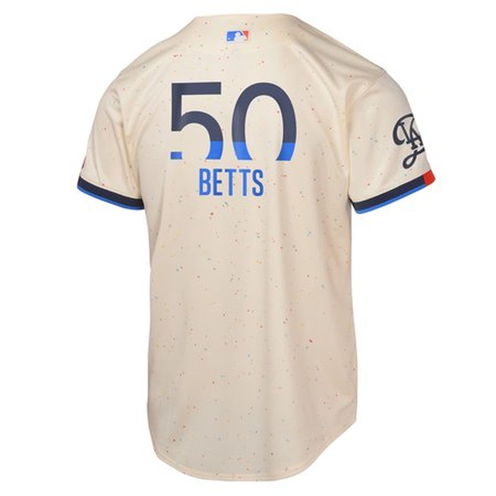 Youth Los Angeles Dodgers #50 Mookie Betts Cream 2024 City Connect Limited Player Jersey