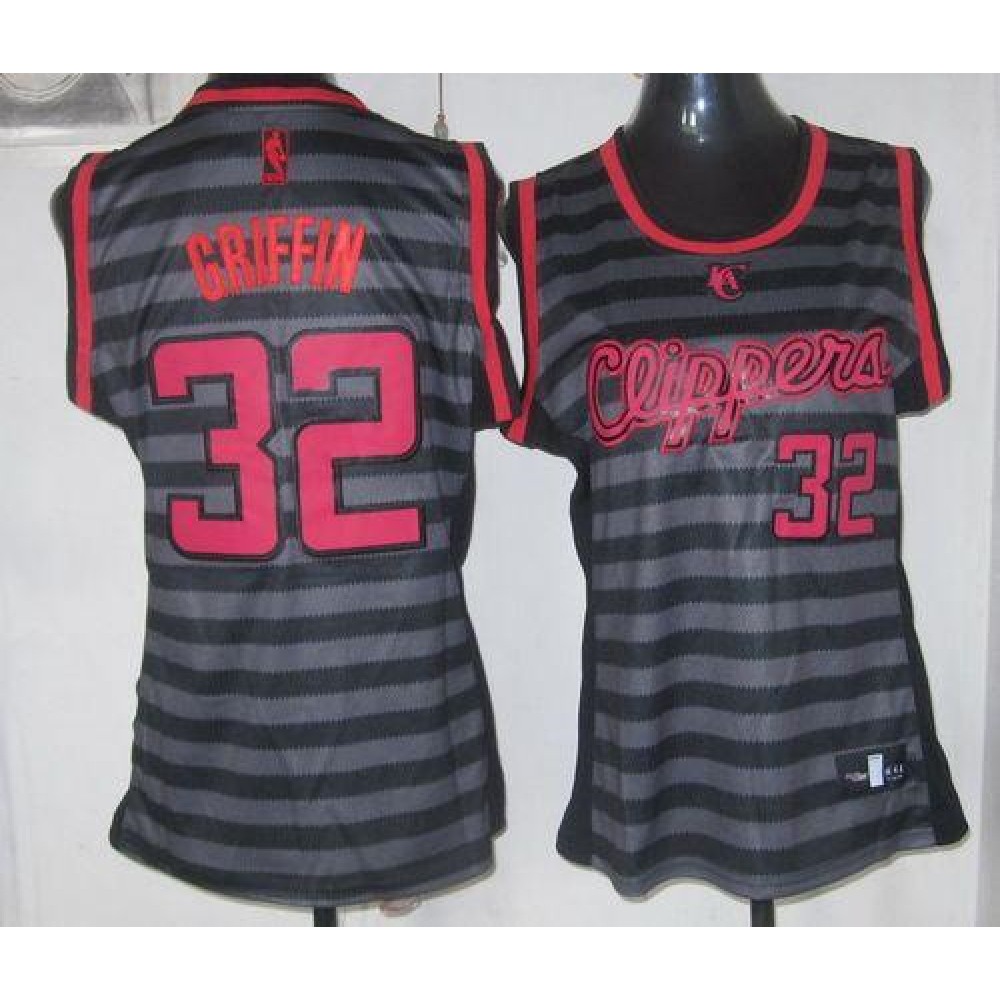 Clippers #32 Blake Griffin Black/Grey Women's Groove Stitched NBA Jersey