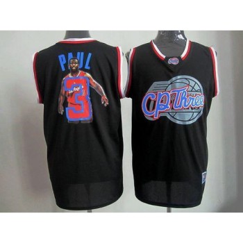 Clippers #3 Chris Paul Black Notorious Stitched NBA Jersey Clippers #3 Chris Paul Black Notorious Stitched NBA Jersey